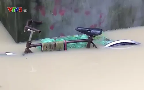 Bình Định: Học sinh phải nghỉ học do nước lũ nhấn chìm hàng chục ngàn ngôi nhà