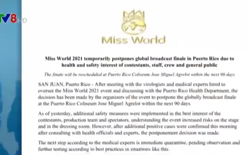 Hoãn chung kết Hoa hậu Thế giới (Miss World) 2021