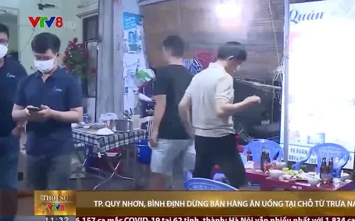 TP Quy Nhơn, Bình Định dừng bán hàng ăn uống tại chỗ và các cơ sở kinh doanh dịch vụ