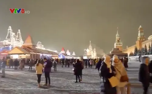 Không khí chuẩn bị đón năm mới tại Matxcơva, Nga