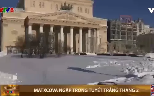 Nga: Matxcơva ngập trong tuyết trắng tháng 2