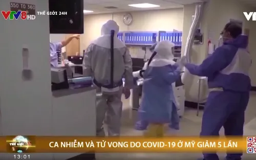 Ca nhiễm và tử vong do COVID-19 ở Mỹ giảm 5 lần