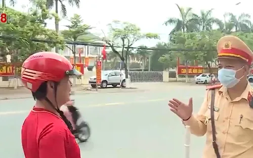 Hà Tĩnh: Xử phạt người tham gia giao thông không đeo khẩu trang