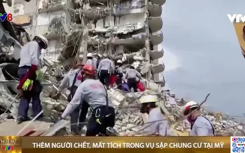 Thương vong gia tăng trong vụ sập chung cư 12 tầng ở Miami, Mỹ