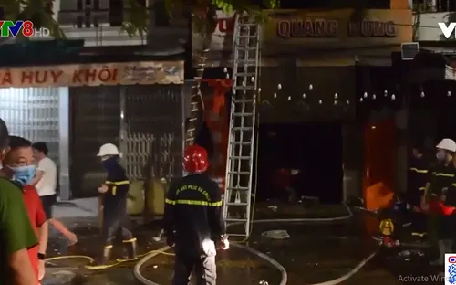 Quảng Ngãi: Cháy cửa hàng đồ điện, 4 người thiệt mạng