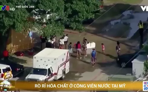 Hàng chục người nhập viện do tiếp xúc với hoá chất rò rỉ tại công viên nước