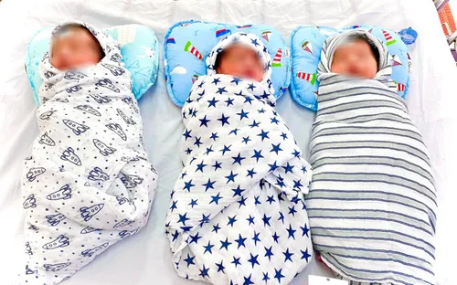 Mổ bắt con thành công cho sản phụ mang tam thai tự nhiên