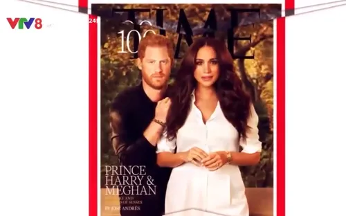 Ảnh của vợ chồng Harry và Meghan trên trang bìa tạp chí Time