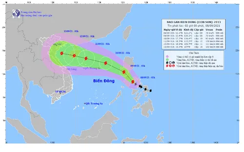 Bão Côn Sơn sẽ đi vào Biển Đông và mạnh lên
