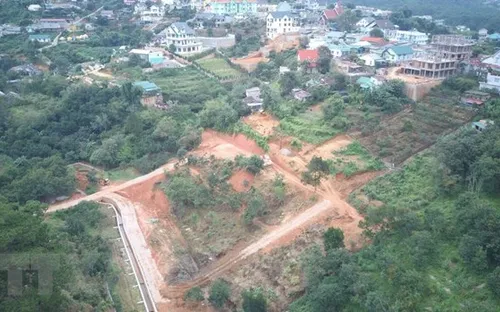 Lâm Đồng ngừng thi công công trình trên đất phân lô tách thửa