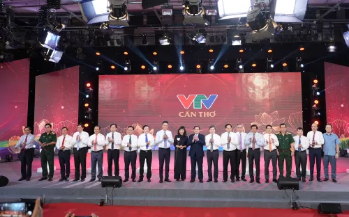 Toàn cảnh lễ ra mắt Kênh truyền hình Quốc gia khu vực Tây Nam Bộ - VTV Cần Thơ