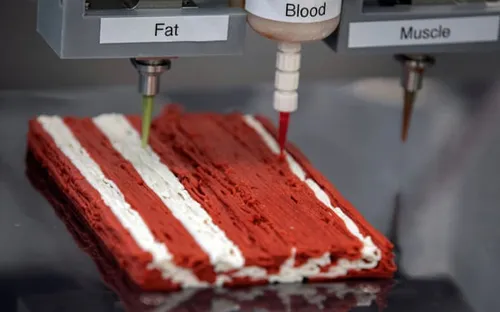 Sản phẩm thịt nhân tạo in 3D với thành phần hoàn toàn từ thực vật