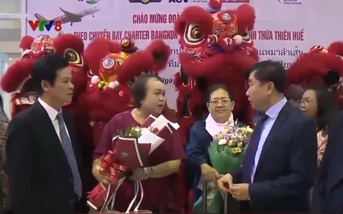 Cảng hàng không quốc tế Phú Bài đón chuyến bay đến từ Băng Cốc-Thái Lan