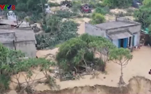 Báo động tình trạng sạt lở bờ sông và kè biển ở Quảng Ngãi