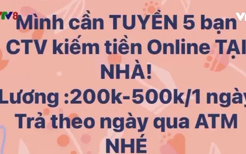 Cạm bẫy - Lừa đảo tìm cộng tác viên trên mạng