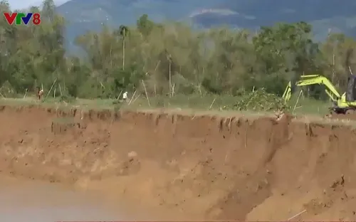 Quảng Nam: Sạt lở bờ sông Côn, hơn 4000 m3 đất sản xuất bị cuốn trôi