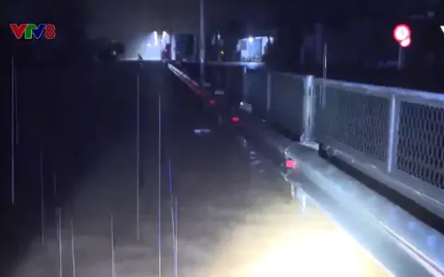 Mưa lớn gây ngập Quốc lộ 1A đoạn qua Thừa Thiên Huế