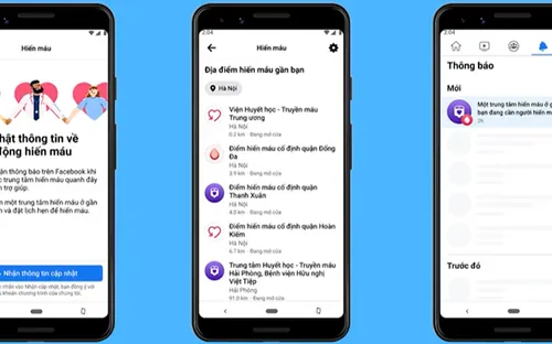 Ra mắt Tính năng Hiến máu trên Facebook tại Việt Nam