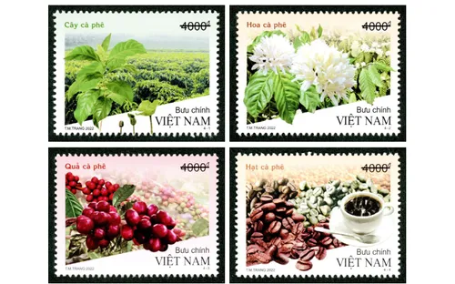 Phát hành bộ tem ứng dụng công nghệ in có mùi hương cà phê