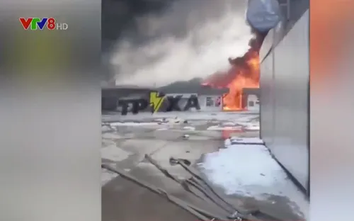 Cháy chợ có đông người Việt làm ăn tại Ucraina