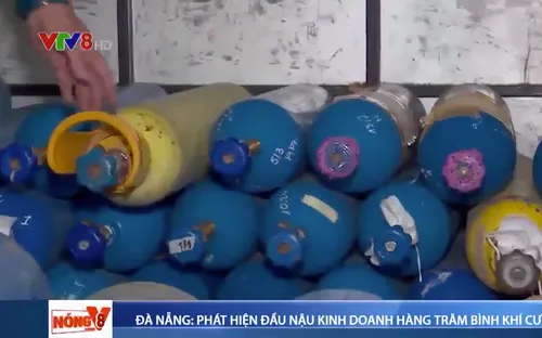 Đầu nậu kinh doanh hàng trăm bình khí cười ngay giữa khu dân cư ở Đà Nẵng