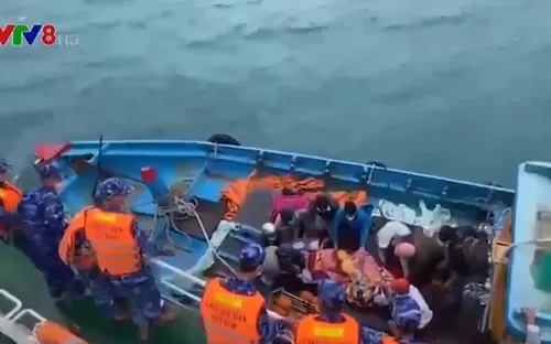 Đưa ngư dân bị nạn vào đất liền cấp cứu