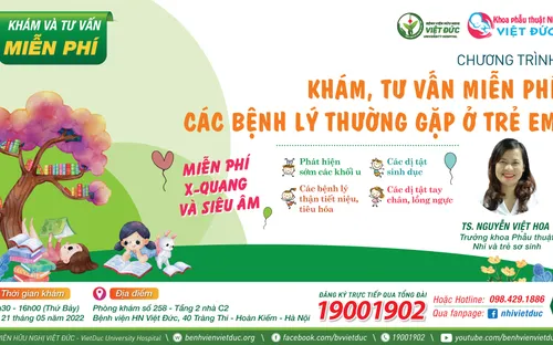 Khám, tư vấn miễn phí các bệnh lý thường gặp ở trẻ em