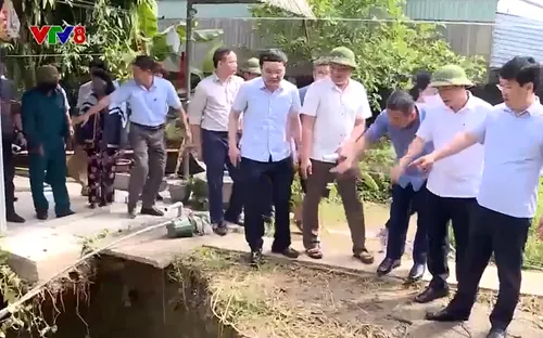 Lãnh đạo Nghệ An kiểm tra sụt lún tại Quỳ Hợp