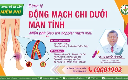 Khám và tư vấn miễn phí bệnh động mạch chi dưới mạn tính