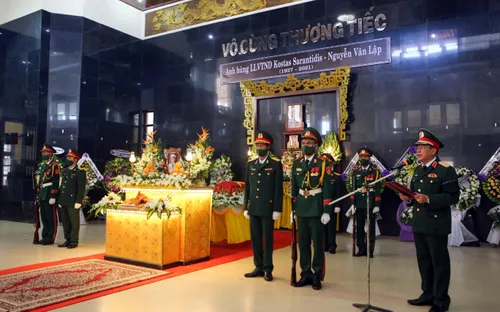 Lễ viếng và truy điệu Anh hùng Lực lượng vũ trang nhân dân Kostas Nguyễn Văn Lập