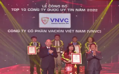 VNVC được vinh danh là đơn vị y tế uy tín hàng đầu Việt Nam