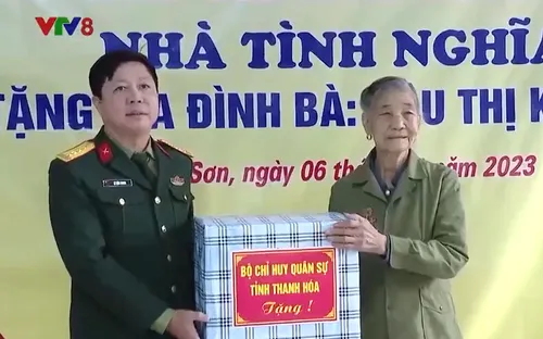 Bộ Quốc phòng trao nhà tình nghĩa tại Thanh Hóa