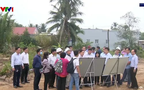 Kiểm tra tiến độ giải phóng mặt bằng cầu Rạch Miễu 2