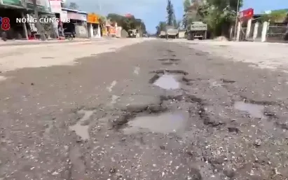 Quốc lộ 24C ở Khu Kinh tế Dung Quất không an toàn