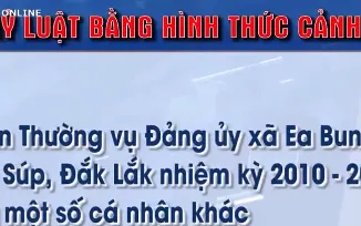 Đắk Lắk thi hành kỷ luật tổ chức Đảng, Đảng viên vi phạm