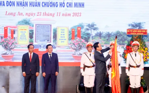 Chủ tịch nước Võ Văn Thưởng dự Lễ kỷ niệm 60 năm chiến thắng trận Hiệp Hoà