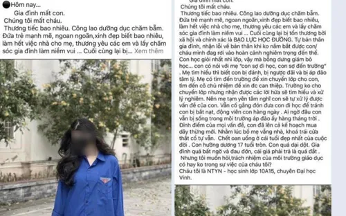 Vụ nữ sinh trường chuyên tự tử: Làm rõ thông tin bạo lực học đường