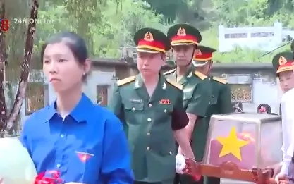 Thanh Hóa tiếp nhận và hồi hương 16 hài cốt liệt sĩ về nước an táng