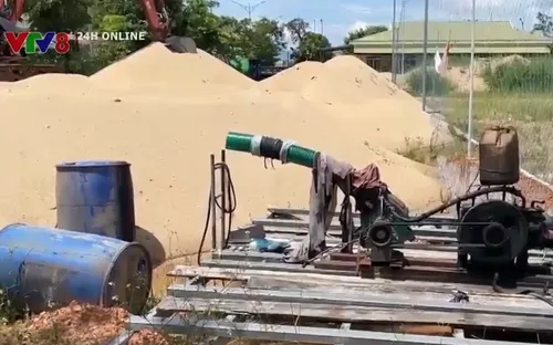 Ngăn chặn khai thác cát trái phép trên sông Trà Khúc