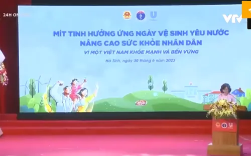 Mít tinh hưởng ứng Ngày Vệ sinh yêu nước nâng cao sức khỏe nhân dân năm 2023