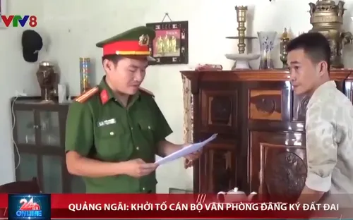 Quảng Ngãi khởi tố, bắt cán bộ văn phòng đăng ký đất đai