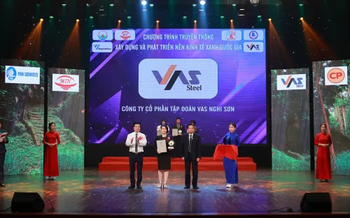 VAS được vinh danh Tập đoàn sản xuất "thép Xanh" hàng đầu vì môi trường