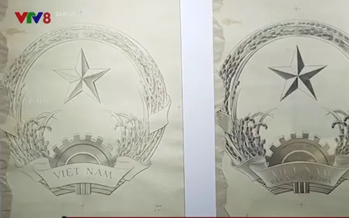 Trưng bày “Bảo vật quốc gia - Phác thảo mẫu Quốc huy Việt Nam”