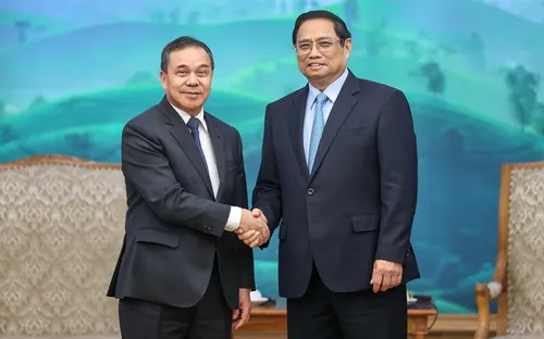 Thủ tướng Phạm Minh Chính tiếp Đại sứ Lào nhân dịp kết thúc nhiệm kỳ công tác