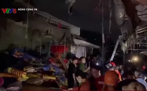 Cháy Chợ Ba Đồn ở Quảng Bình