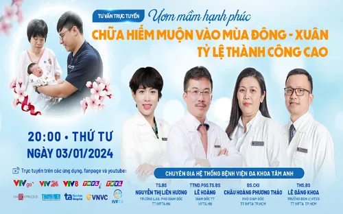 Tư vấn trực tuyến: “Ươm mầm hạnh phúc: Chữa hiếm muộn vào mùa Đông - Xuân, tỷ lệ thành công cao”