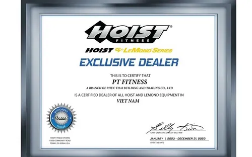 PT Fitness - Nhà phân phối độc quyền thương hiệu máy tập Hoist tại Việt Nam