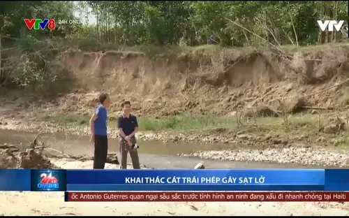 Nóng tình trạng khai thác cát, sỏi trái phép