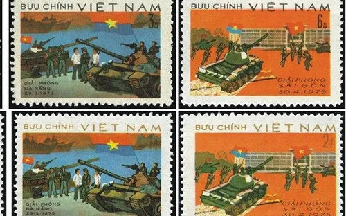 Tem bưu chính lưu dấu ngày Thống nhất