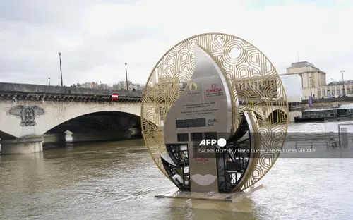 Di dời đồng hồ đếm ngược Olympic Paris vì nguy cơ ngập bờ sông Seine